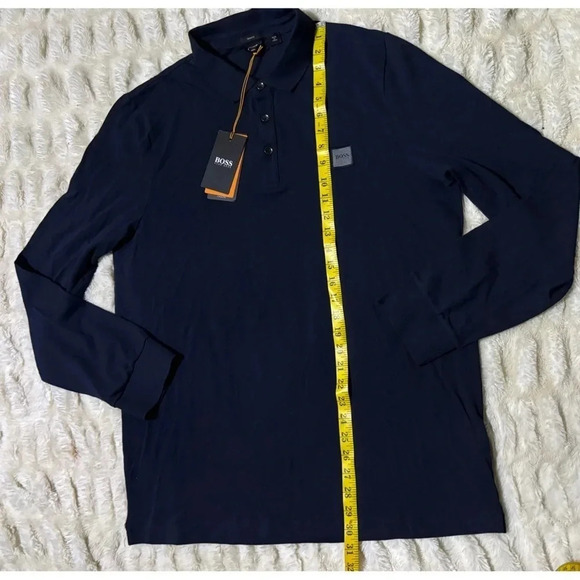 BOSS Men’s Passerby Polo Navy Blue Shirt - Picture 14 of 15